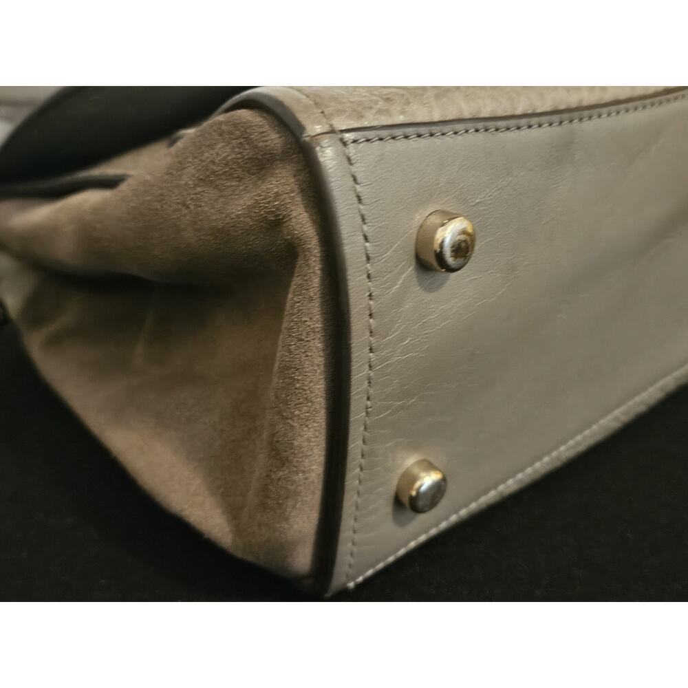 COACH Faye F22348 Taupe Mixed Leather Suede Handbag 10x8x4 *read - Picture 14 of 16